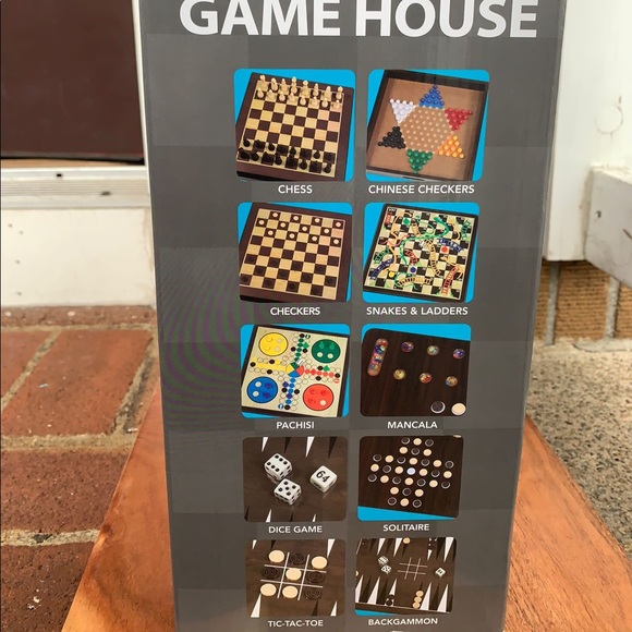 Games Deluxe Wooden Game House Classic Games Poshmark
